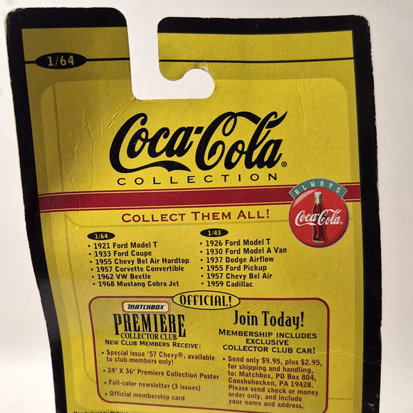 Vintage Matchbox Collectibles Coca Cola 1957 Corvette Convertible 1:64 Diecast - Picture 7 of 9